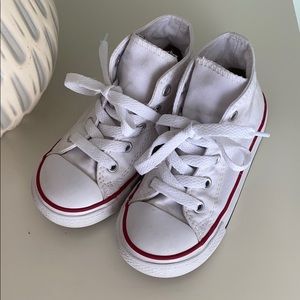 White high top converse size 8 (toddler)